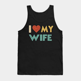 I adore my wife - I heart my wife Retro for valentines day Tank Top